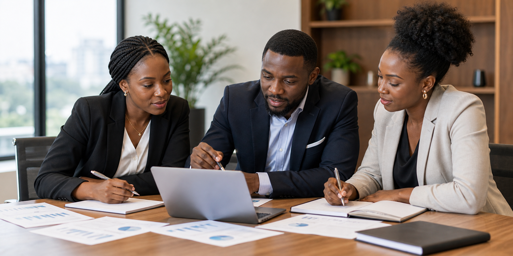 Black African planning session